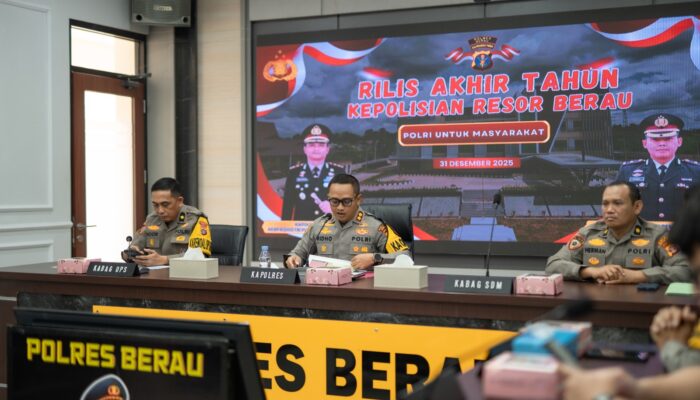 Rilis Akhir Tahun, Polres Berau Soroti Kamtibmas Sampai Sebaran Barang Haram Ini.