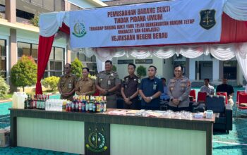 Narkotika Dominasi Perkara, Kejari Berau Musnahkan Barang Bukti dari 130 Kasus