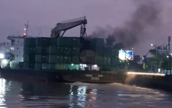 Kapal Kontainer Serempet Siring Tepian Ahmad Yani, UPP Tanjung Redeb Lakukan Investigasi