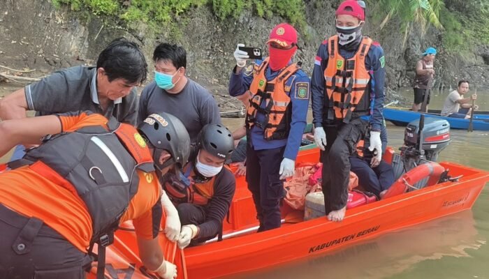Hari Kedua Pencarian, Korban Tenggelam di Sungai Kelay Ditemukan Meninggal Dunia