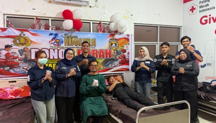Peringati HUT ke-75 Humas Polri, Polres Berau Gelar Donor Darah Lintas Instansi